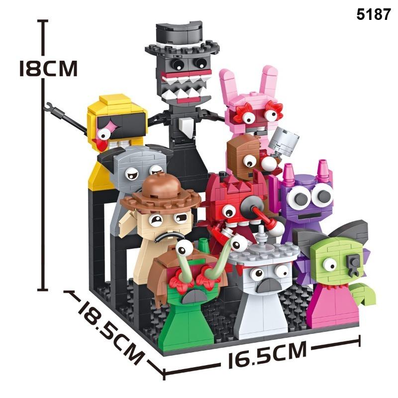 Sprunki Incredibox building blocks with display base mini digital figure building block set DIY assembly toy gift collection