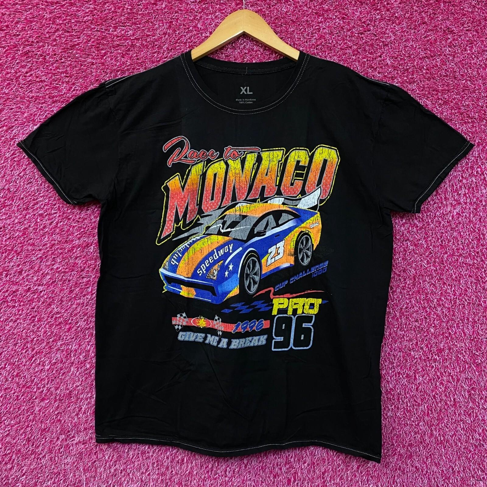 Race to Monaco Nascar Style Racing Tshirt size Extra Large S