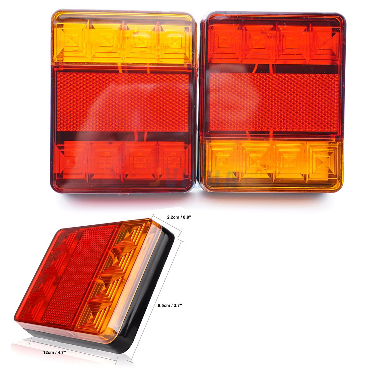 

2 шт. 12 В автомобильный прицеп грузовик задний фонарь водонепроницаемый 10 светодиодный сигнальный индикатор тормозной указатель поворота 3 в 1