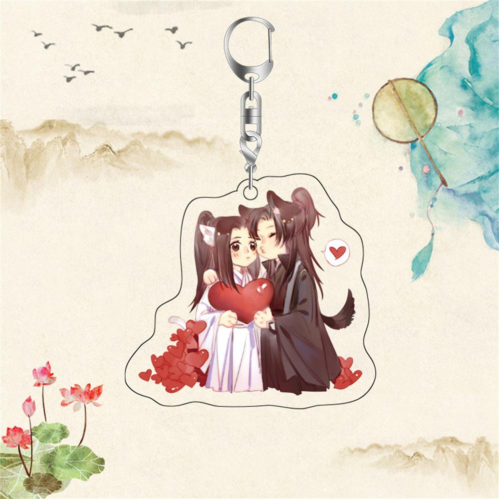 6cm Cute Anime Scum Villain Self Saving System Acrylic Keychain Shen Qingqiu Luo Binghe Cosplay Bag Pendant Decoration Toys Gitf