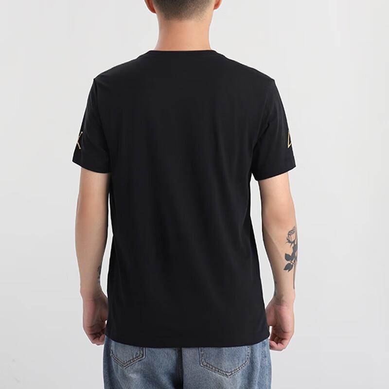 Jordan Sportovní DNA ležérní tričko s krátkým rukávem a krátkým rukávem s výstřihem pro muže, černé topy CN3331-010