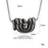 Shop, Original Design Jewelry, Titanium Steel Three-Dimensional Python Pendant Necklace.