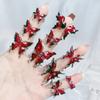 Temperament Niche Exquisite Design Sense Personality Ring Sweet Cool Red Enamel Drip Glaze Butterfly Opening Ring Female