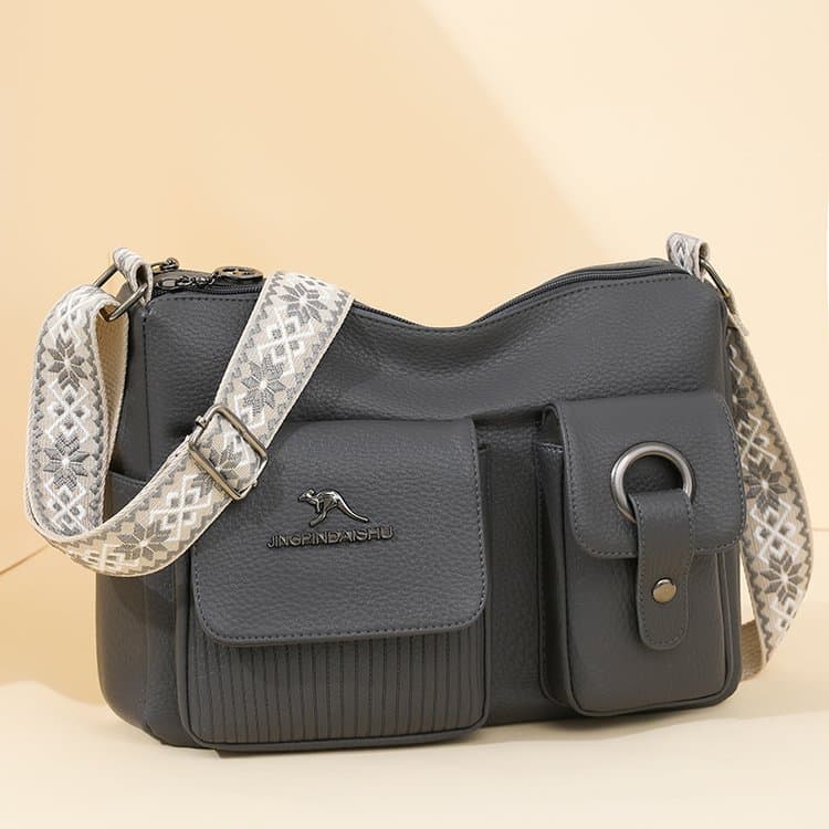 

Ethnic style large-capacity casual shoulder women s bag серый