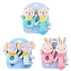 Shinse Stuffed Animal Rattle Baby Toy Rattle Ring-Ring Stick Cute Cloth Toy From 3 Months Cotton Popular Baby Shower Gift Educational Toy Newborn