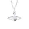 VIVIENNE WESTWOOD Mini reliéfní náhrdelník Saturn Unisex náhrdelník Stříbrná bílá 6302008602P444