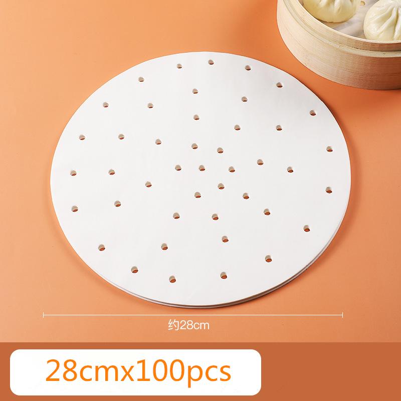 100Pcs Bamboo Steamer Papers Non-Stick Steamer Mat Oil Paper Air Fryer Paper Waterproof Reusable Steamer Liners Baking Utensils