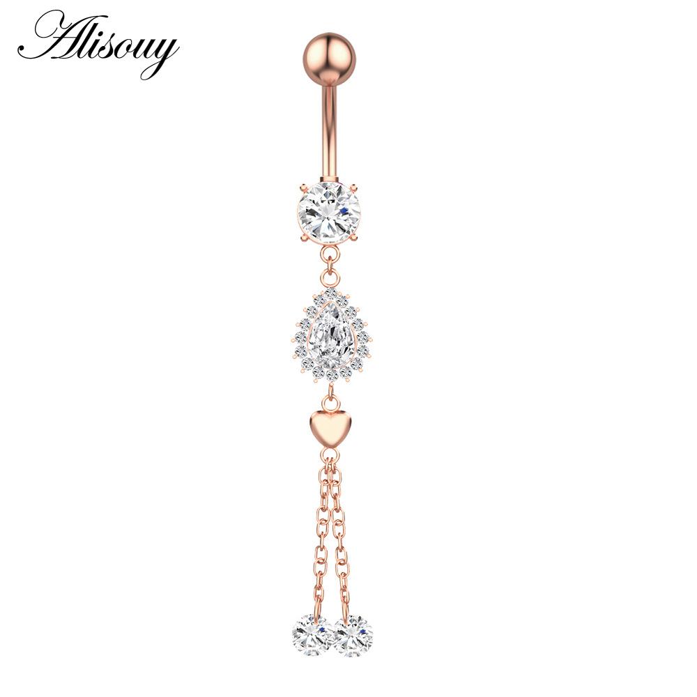 

Alisouy 1 шт. Стальное циркониевое кристаллическое сексуальное кольцо для живота сова звезда луна сердце цветок пупок пирсинг женское кольцо-пуговица ювелирные изделия Style 2 розового золота