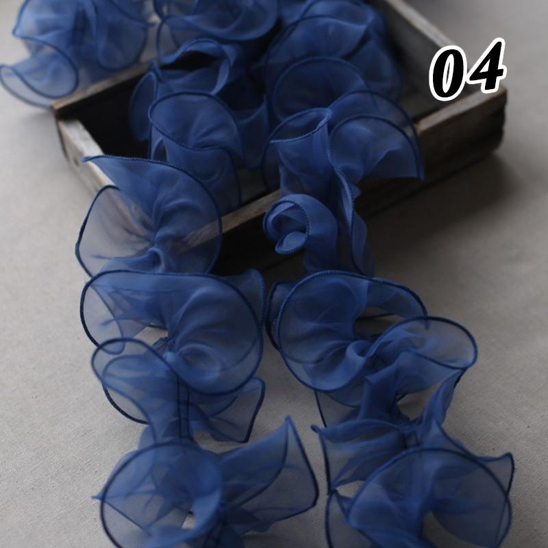 3M 10cm Pleated Lace Trim Bubble Skirt Ruffle Gauze Lace Ribbon Lace Fabric Tutu Lace Wedding Dress Decor Accessories