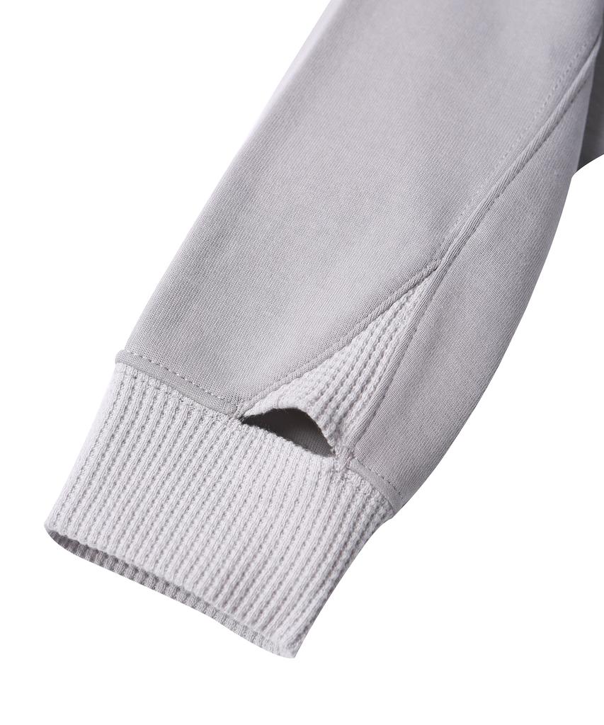 Phyps Motorcycle H-Tech Grid Mix Hoodie Zip-Up Light Gray
