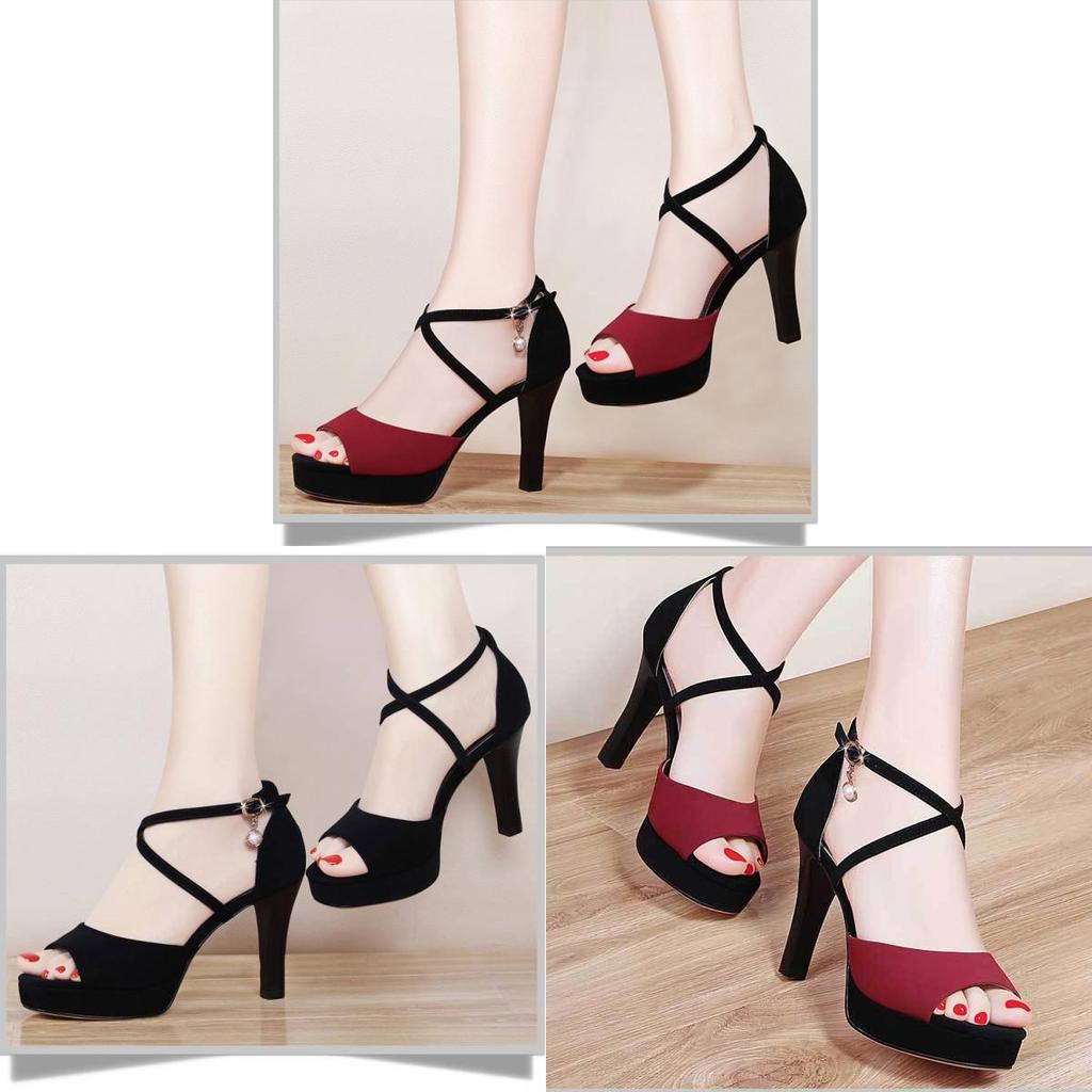 2019 Summer Womens Fashion Slipon Low Heel Sandals With Antislip Rubber Sole For Office Wear