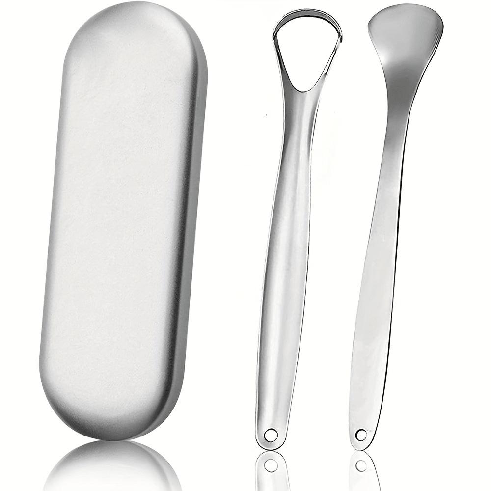 Stainless Steel Tongue Cleaner For Oral Hygiene Reduce Bad Breath With Large Case Healthy Gum Fresh Breath