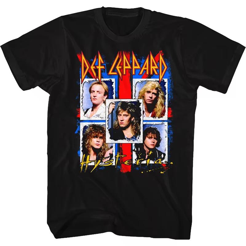 2026 Hard Rock Band Def Leppard Grafica Stampa Poster Classico Magliette Uomo Donna Moda Accessori Magliette Casual Top Oversize