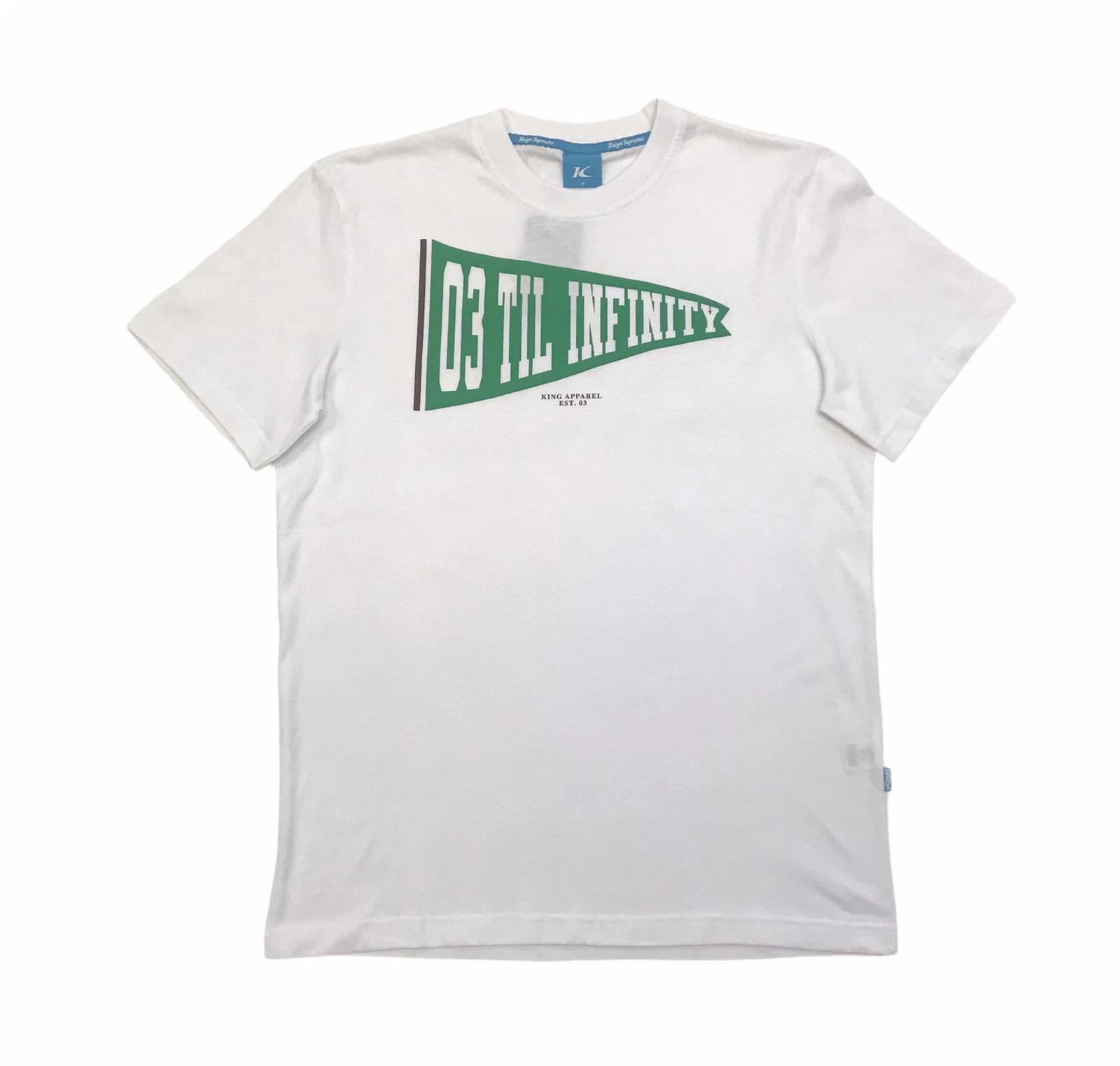 King Apparel  Infinity  Print White T-Shirt XL