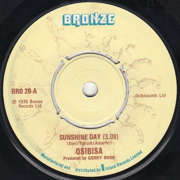 

7inch Record OSIBISA Sunshine Day BRO20 Bronze 1975 UK SoulFunk Used