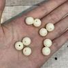 10Pcs Shell Powder Carved Hollow Round Beads 10x11mm Through Hole Loose Spacer Beads for DIY Bracelet Necklace Jewelry Making Supplies