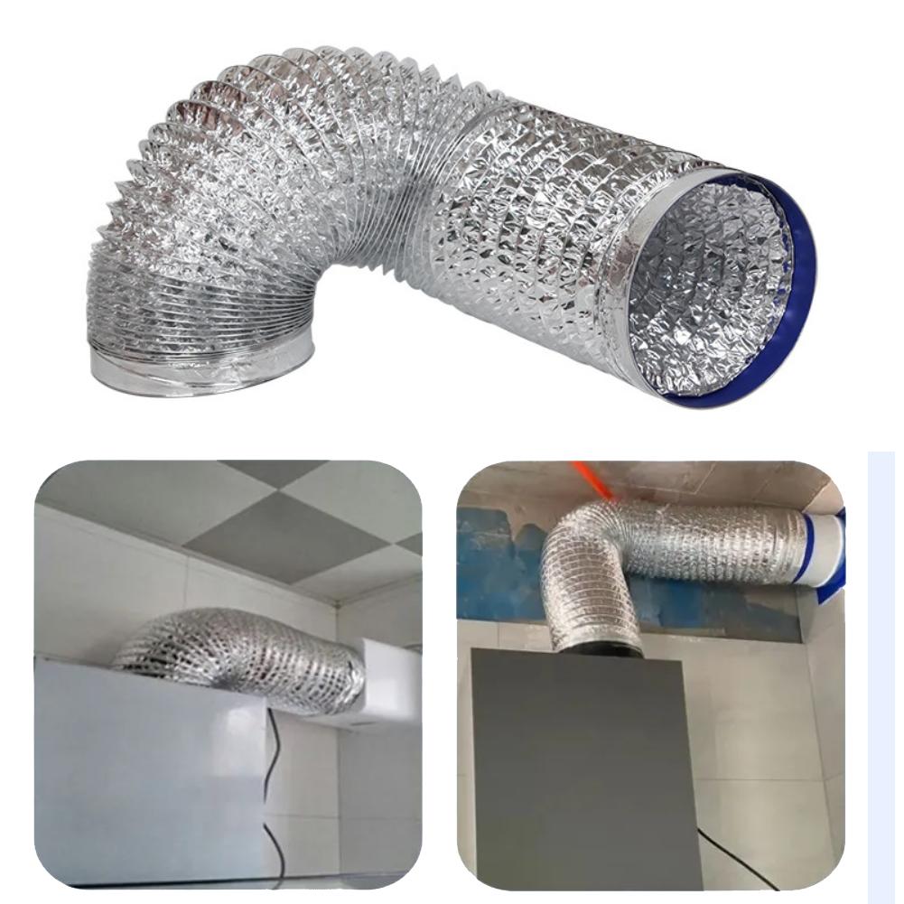 80-200mm Aluminum Foil Tube Ventilation Duct Retractable Range Hood Exhaust Hose For Heating Ventilation And Air Conditioning