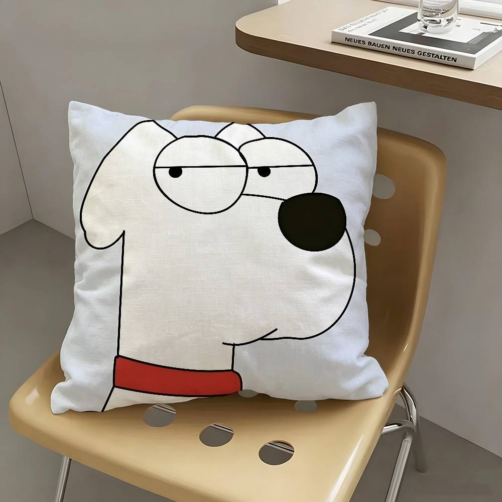 1pc Cartoon Dog F-Family Guy Pillow Case Fashion Square Pillowcase Bedroom Sofa Room Ins Decoration Leisure