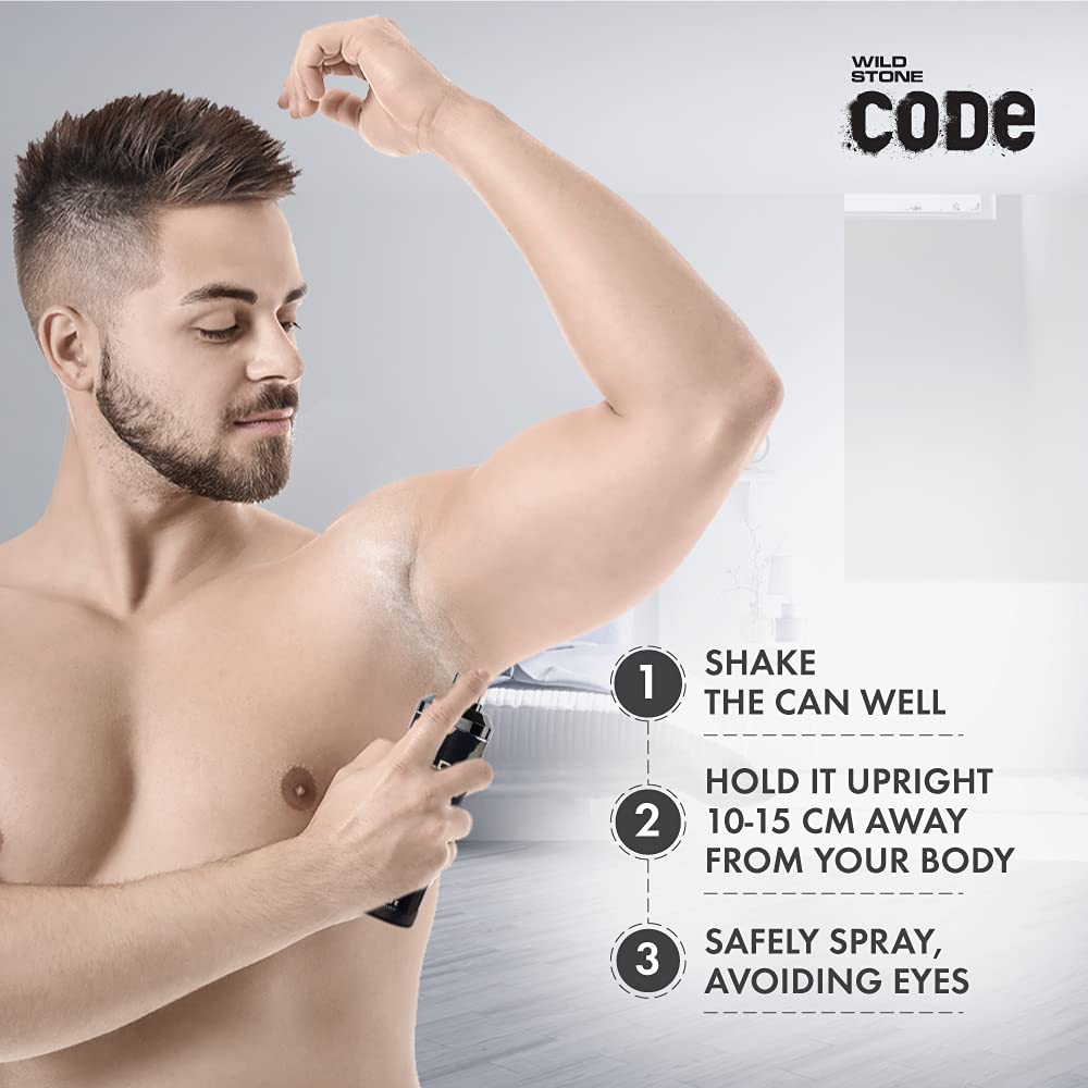 Wild Stone Code Chrome No Gas Body Perfume For Men 150ml – Long Lasting Masculine Scent For Parties, Date Nights, Everyday Use