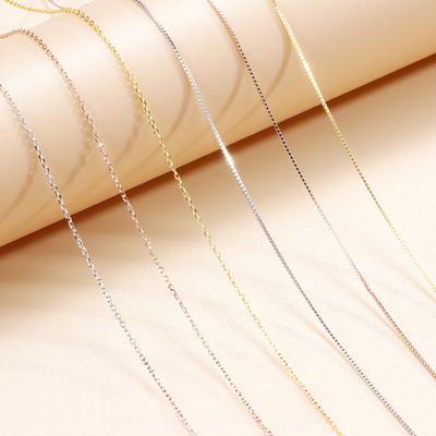 Necklace Adjustable Plain Chain Box Chain Cross Chain Women's Summer Design Clavicle Chain with Chain