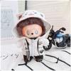 Clothes]Clothes [Only For 15/17Cm Labubu Doll Clothing Cool Handsome Wolf Hoodie Coat Glasses Collar Trendy Clothing Accessories