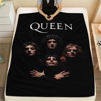 1 ΤΕΜ. Φανελένια Κουβέρτα με Εκτύπωση Queen Freddie Mercury, Υψηλής ποιότητας για Όλες τις Εποχές, Διακόσμηση Σπιτιού, Ζεστασιά και Άνεση, Ιδανική για Χριστουγεννιάτικα Δώρα