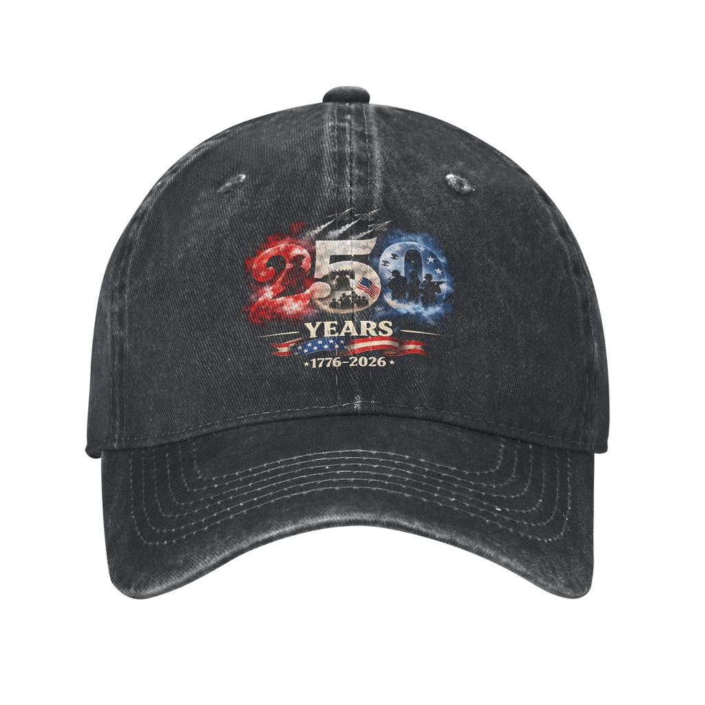 USA th Anniversary Baseball Cap Vintage Distressed Denim Snapback Hat Unisex Outdoor Workouts Unstructured Hats Cap