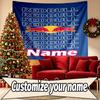 Custom Name Personalized Red Bull Racing Print Tapestry, Wall Art Decor, Bedroom, Dorm, Apartment, LivingRoom, Party Backdrop, Gift for Birthday