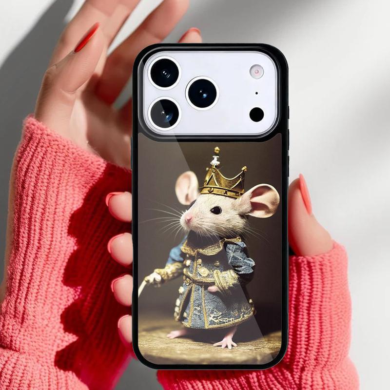 Cute Cartoon Animal Rat Phone Case for iPhone 17 16 15 14 13 Pro Max Back Cover for 12 11 Pro Coque