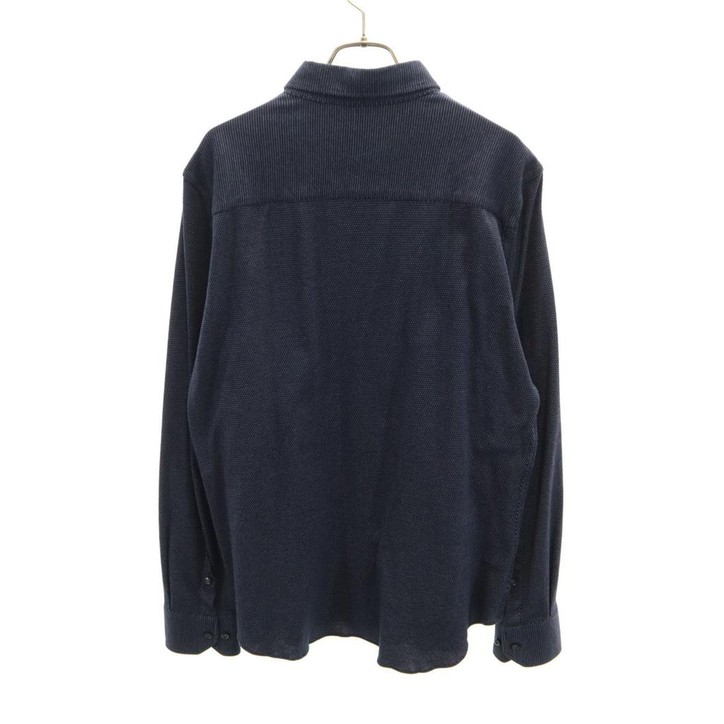 Emporio Armani Overall handle Long sleeve Cotton shirt 42 Navy Men's Used