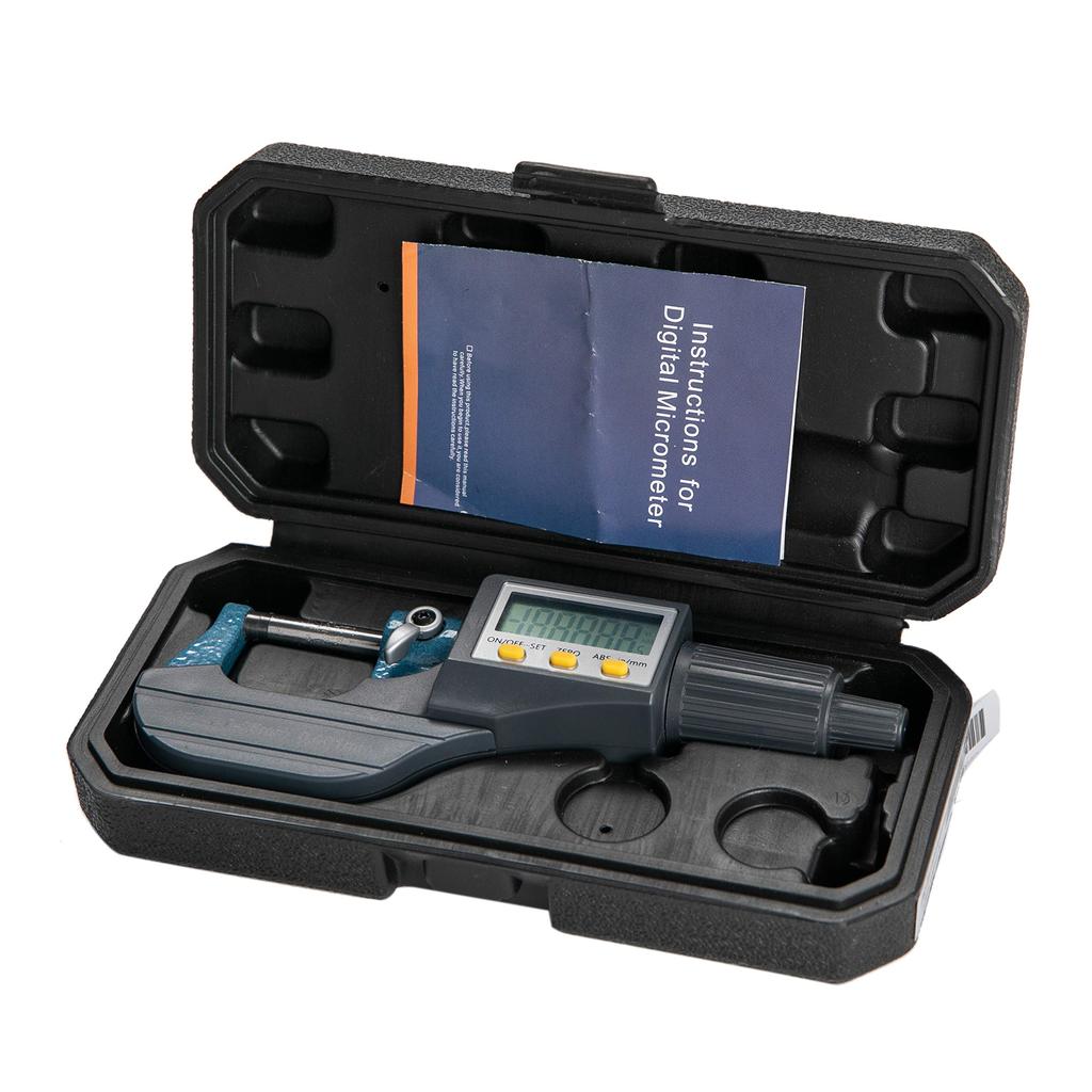 Beslands Digital Thickness Electronic LCD Japanese Instruction Manual Included Micrometer, Gauge, 0-25mm, Microgauge, 0.001mm, Display,