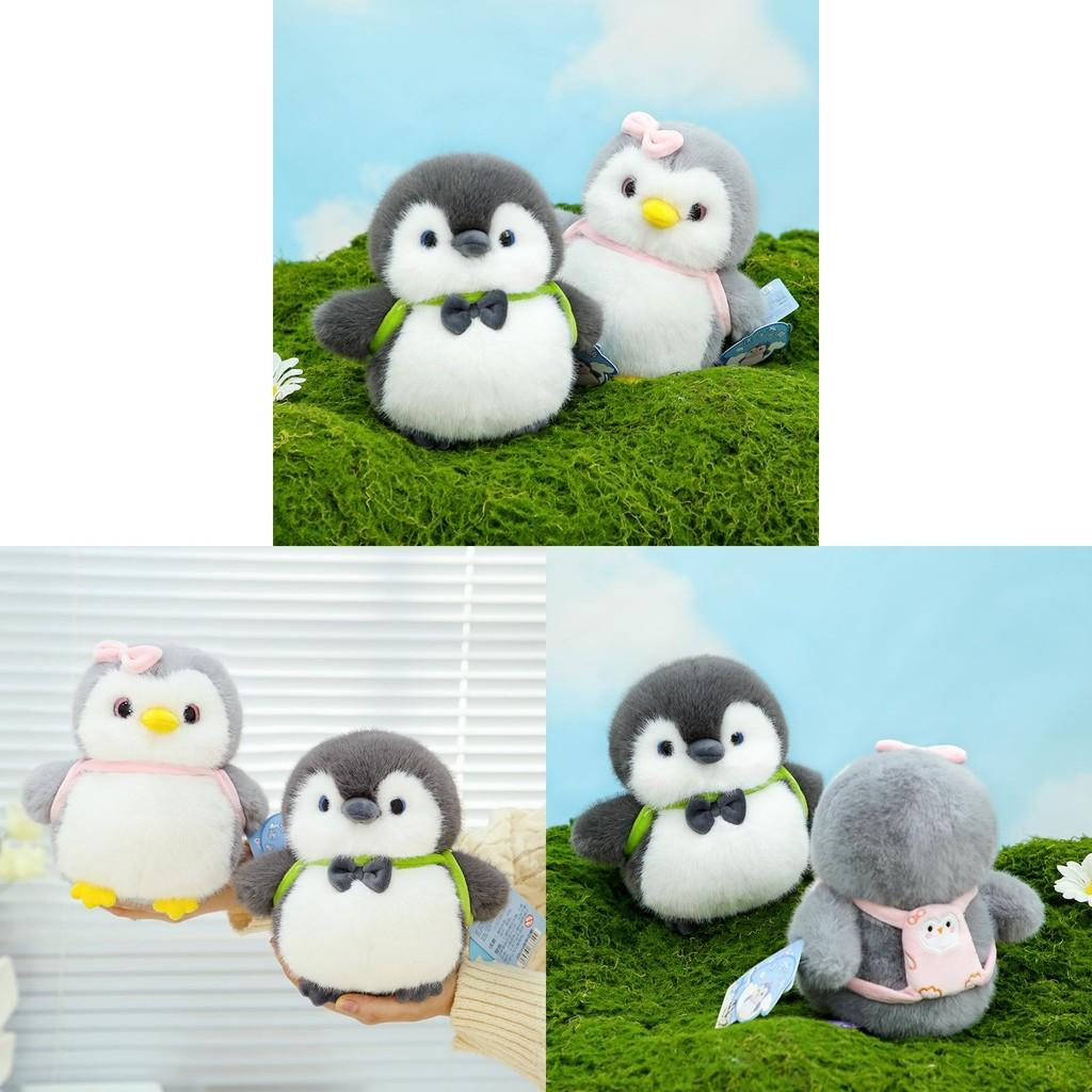 Brother Plush Penguin Sister Backpack Stuffed Animal Fun Bow Tie Toy Decoration