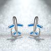 Ebay Rose Gold Opal Airplane Stud Earrings Femininity Simple and Versatile Ins Ear Jewelry