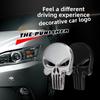 1PC 3D Metal Punisher Skull Skeleton Head Emblem Sticker Modified Scratch Fuel Tank Sticker Decoration Car Accessories
