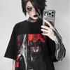 Harajuku Aesthetic Hip Hop Meower Graphic Print Y2K Cartoon Tops Womens Clothing Streetwear Short Sleeve Tshirt Men Unisex Punk