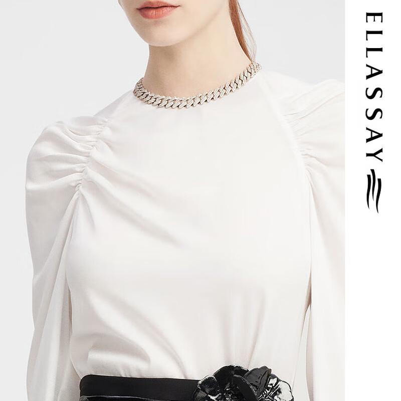 ELLASSAY Women's Elegant Acetate Blend Blouse