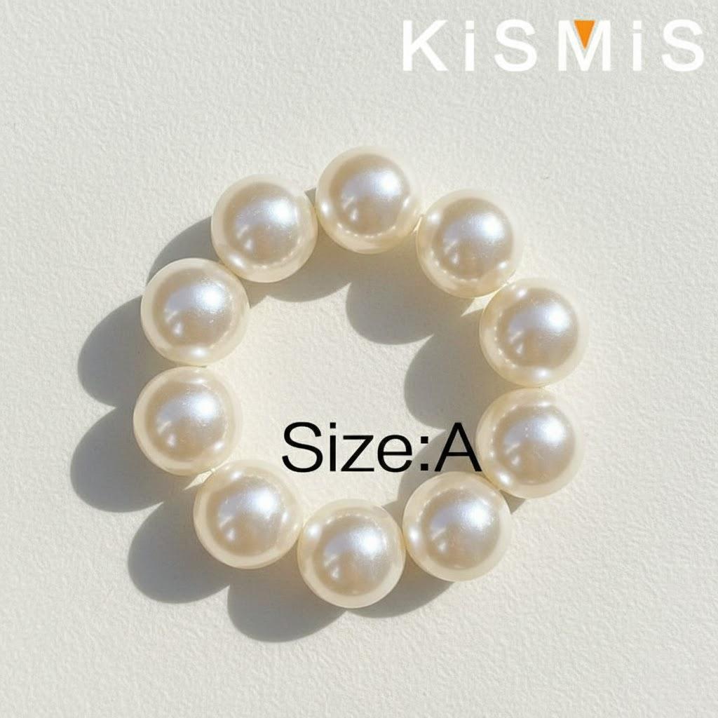 

Romantic Pearl Hair Rope Bracelet Dual Use Big Pearl Hair Ring Ponytail Accessories for Women Girls