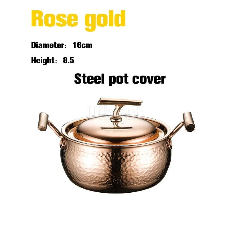 Commercial Inflatable Hotpot Special Pot for Induction Cooker Olla Thickened 304 Stainless Steel Single Person Small Hot Pot