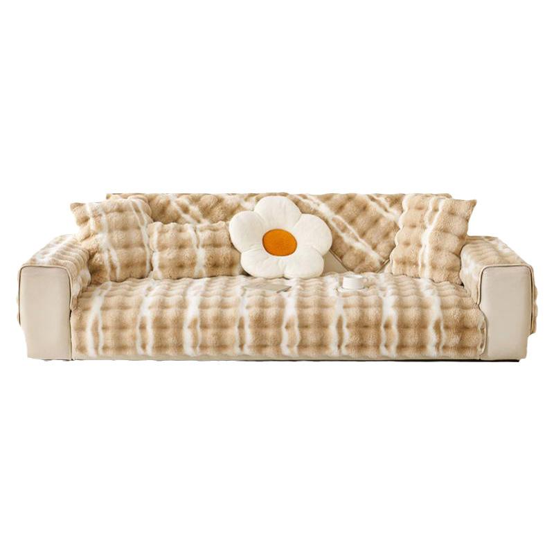 Winter Rabbit Fur Sofa Cushion Autumn-Winter Fixed Anti-Slip Seat Pad Thickened Warmth Sofa Cover Thickened Warmth Sofa Cover