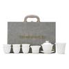 Mutton Fat Jade Dehua White Porcelain Tea Set: 10-Piece Gaiwan for Corporate or Household Gifts