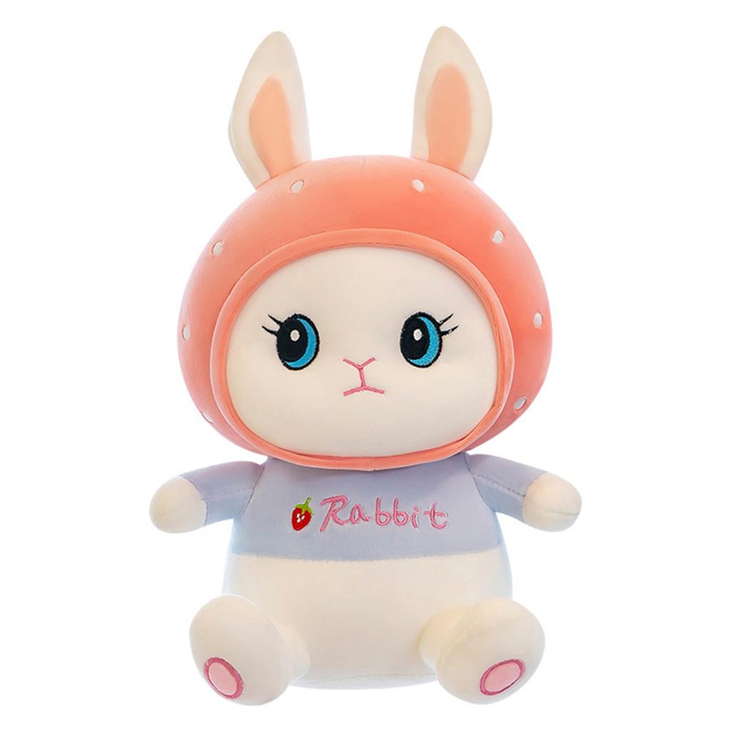 Newborn Baby Plush Stuffed Toys Cartoon Strawberry Rabbit Early Educational Toy