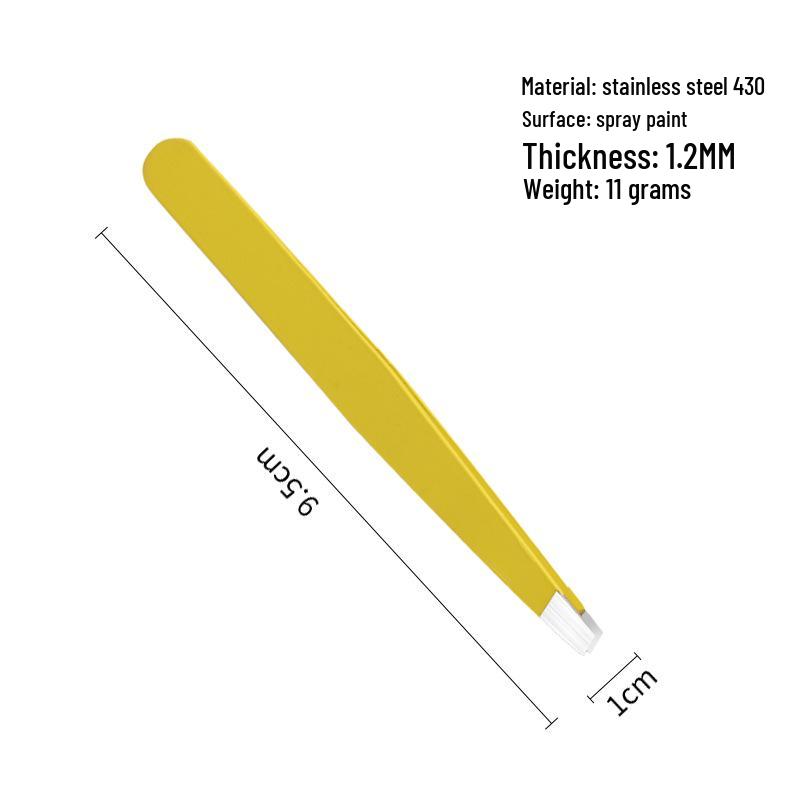 Precision Stainless Steel Eyebrow Tweezers & Trimmer Set with Eyelid Tape