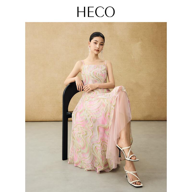 

HECO Gentle Dream 2025 Summer New Chinese Style Printed Maxi Dress M