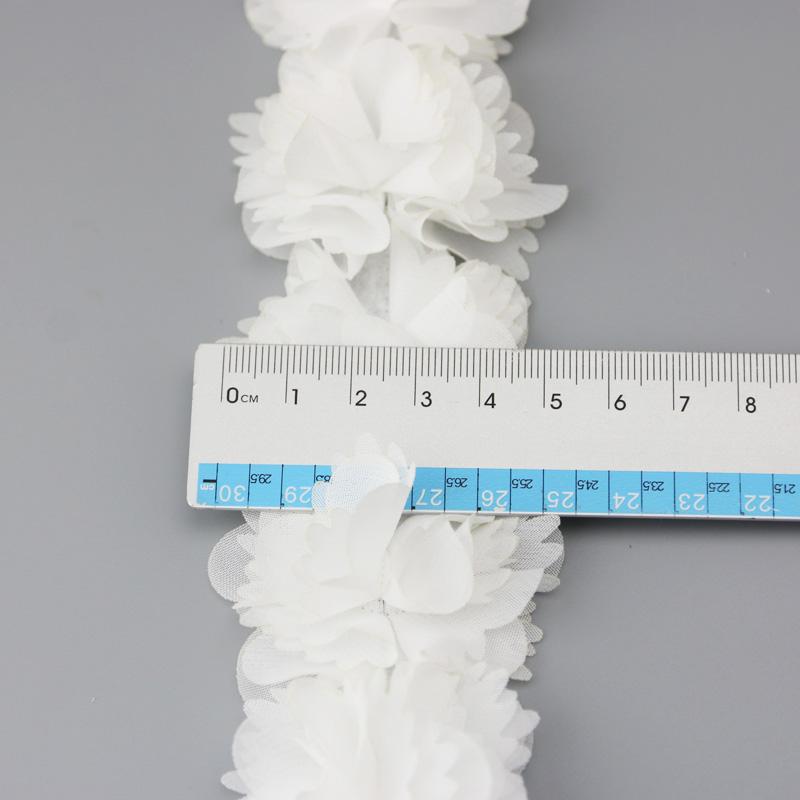 (1 meter) Chiffon lace fabric Webbing Decoration flower gift ribbons crafts Non-woven fabrics base laces