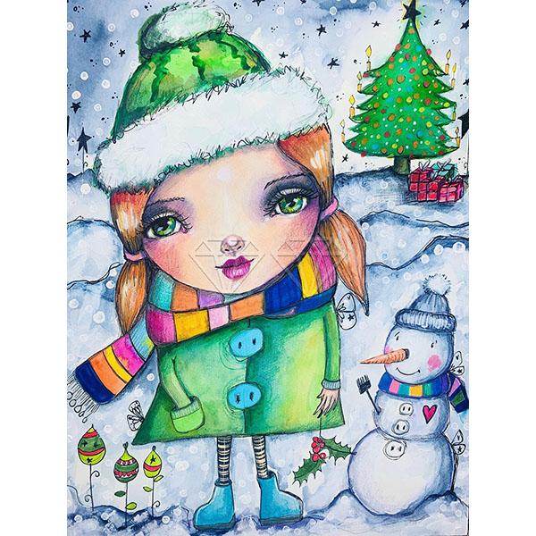 

5D DIY комплект алмазной живописи мультфильм маленькая девочка принцесса полная квадратная и круглая вышивка мозаика краска для вышивки крестом распродажа домашний декор Full Round 20x25CM