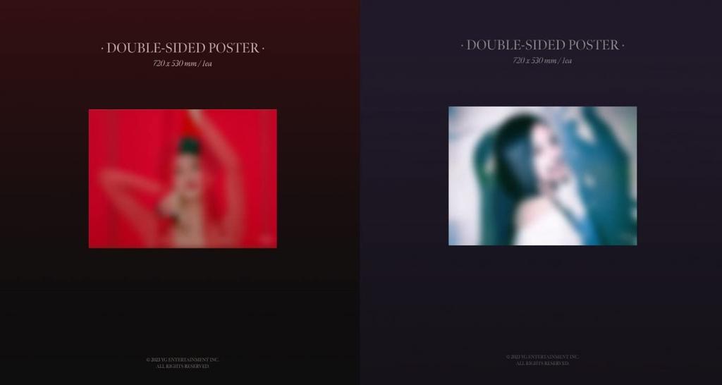 JISOO - JISOO FIRST SINGLE ALBUM + Folded Poster [Korean Edition] BLACKPINK (Red+Black ver. SET, 2 Folded Posters)