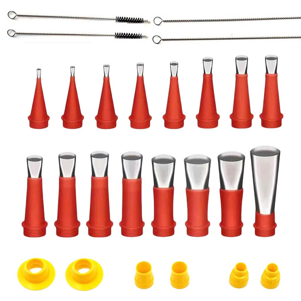 Reusable Caulking Nozzles Tips with Connect Base Stainless Steel Sealant Nozzle Applicator Caulk Nozzle Easy to Use