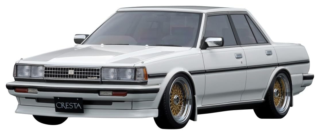 

модель зажигания масштаб Toyota CRESTA Super Lucent TWINCAM24 Белый с колесами BBS Готовая модель TK.Company 1/18 (GX71) Тип RS 17-дюймовый (Полированный &