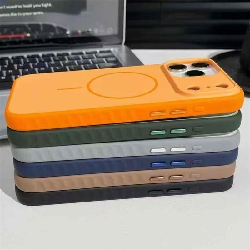 Thin Ring Magnetic Two-Tone Case for iPhone 17 Pro with Skin-Feel, Compatible with iPhone 16 and 15