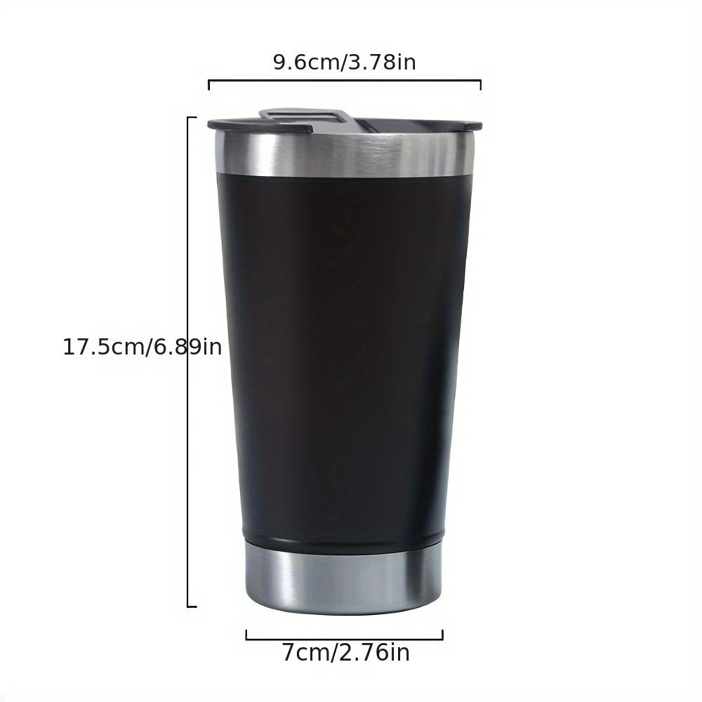 8pcs Lusella Tumbler 16oz Stainless Steel Beer Mug, Double Wall Vacuum Insulated Tumbler, Cup Lid with Bottle Opener, Keeps